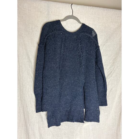 Wildfox Blue Crewneck Distressed Cutout Hem Sweatshirt Sz. XS - Picture 5 of 8